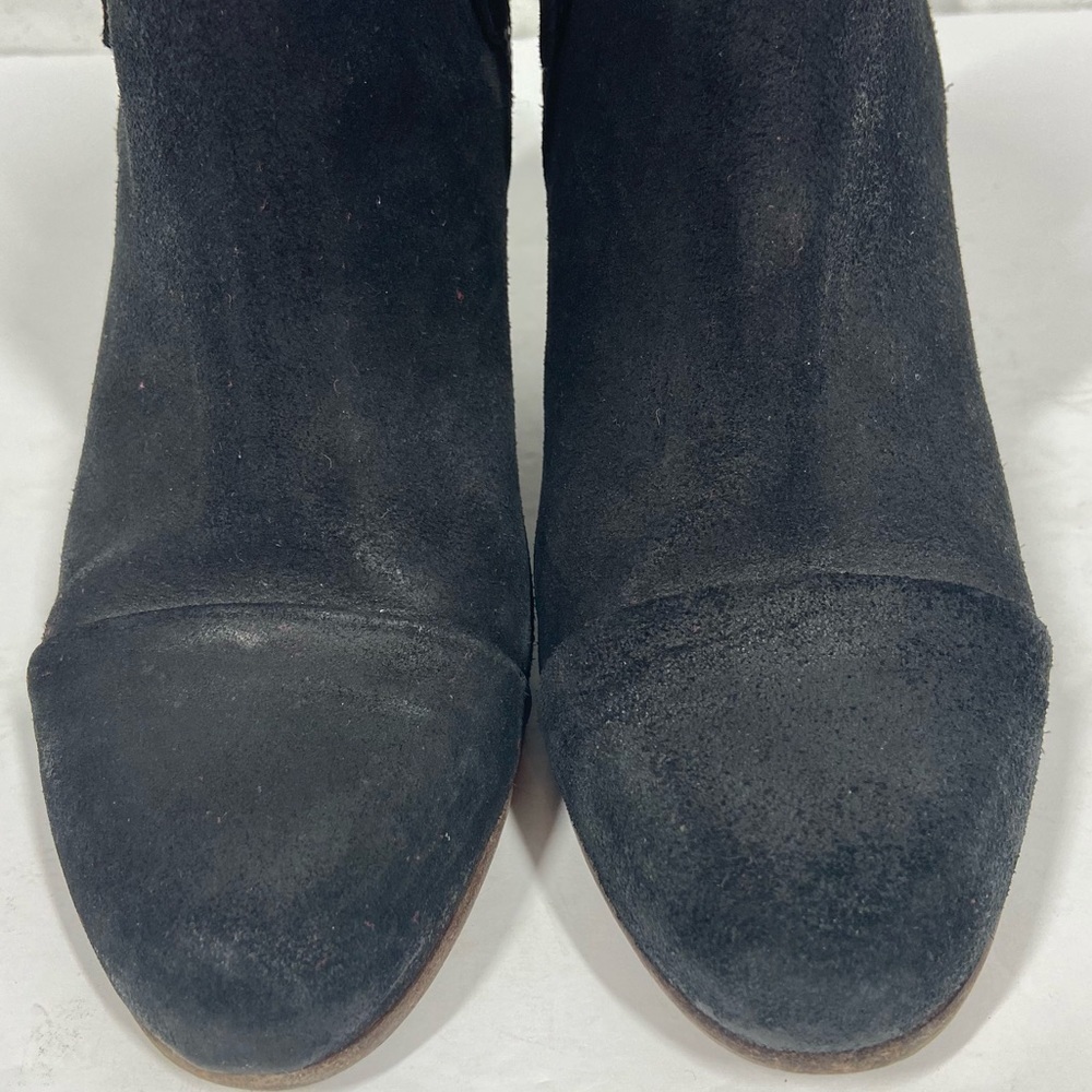 RAG & BONE Ashby black suede block heel bootie - Picture 2 of 9